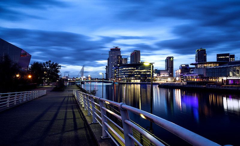 Manchester at night